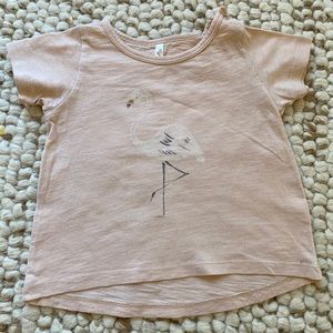 Rylee + Cru peach flamingo top. 💛